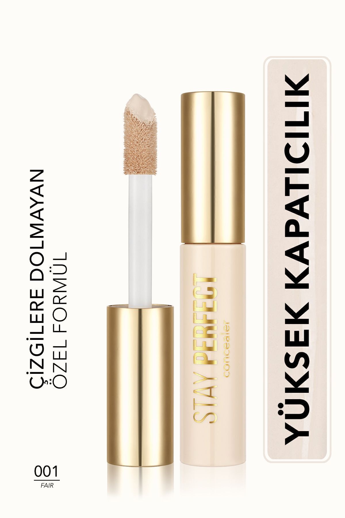 Flormar Doğal Bitişli Kapatıcı (SOĞUK ALT TON) - Stay Perfect Concealer - 001 Fair -8682536085441