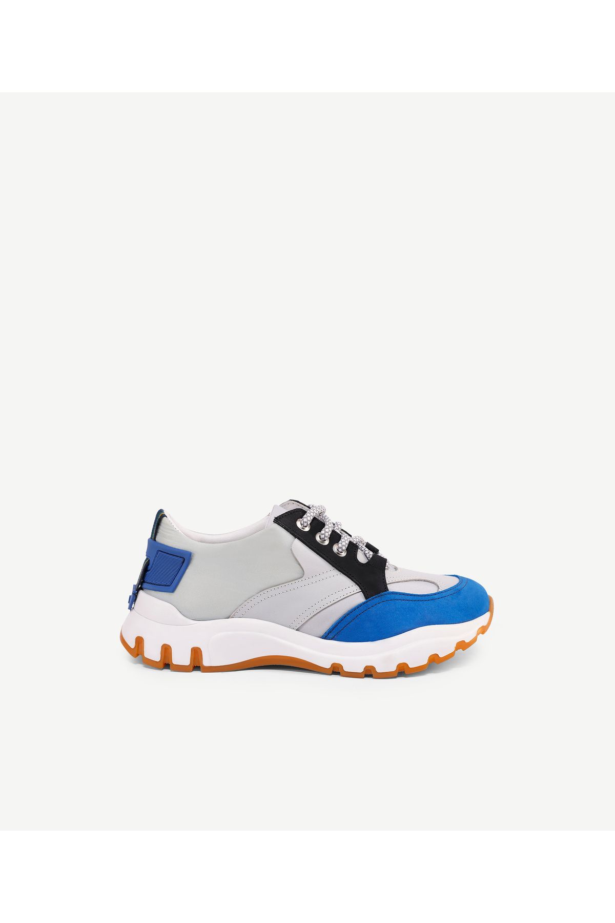 Yargıcı Deri Kumaş Karışımı Kalın Taban Sneakers