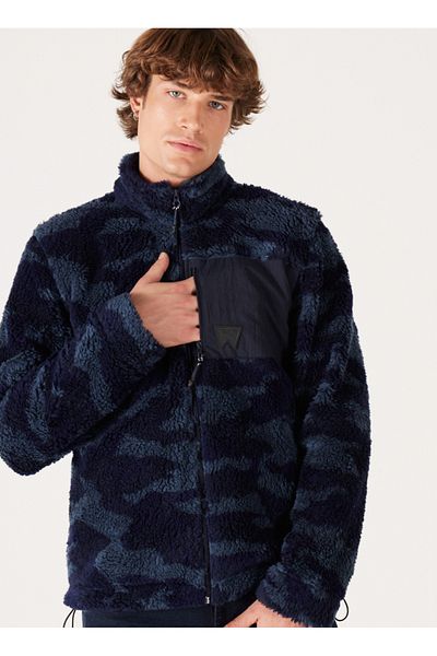 WRANGLER Sherpa Men's Coat - Navy Blue, Full Zip, W 232304410