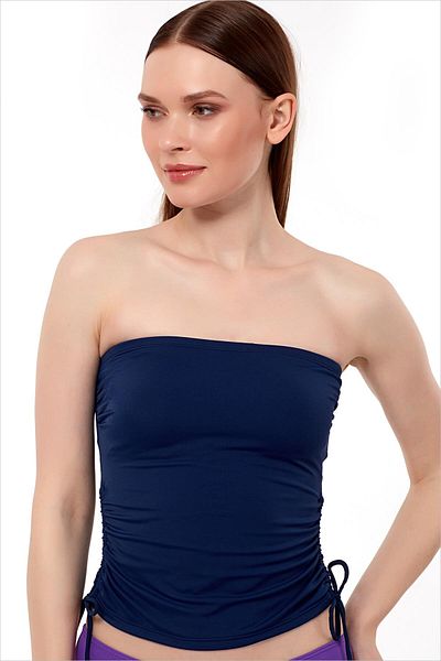 AYYILDIZ 63515 Granatowy top tankini bez ramiączek