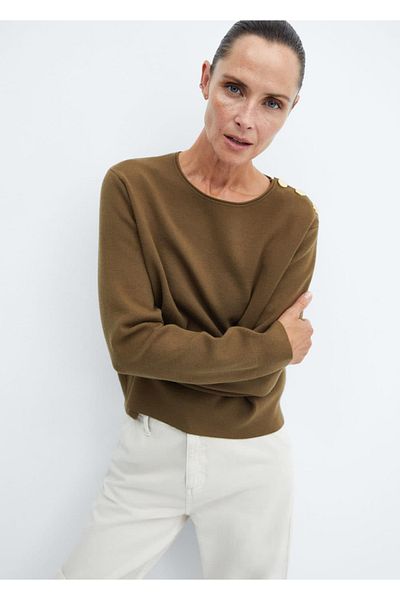 MANGO Woman Sweter zapinany na guziki