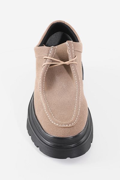 GIESTO TOP STITCHED LACE-UP SUEDE SHOES