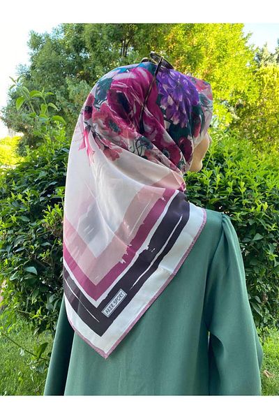 Aker وشاح صيفي منقوش بالزهور الهندسية من Sport Angel 7800 Dusty Rose