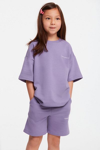 GRIMELANGE Calı Girl's Crew Neck Purple tepláková souprava