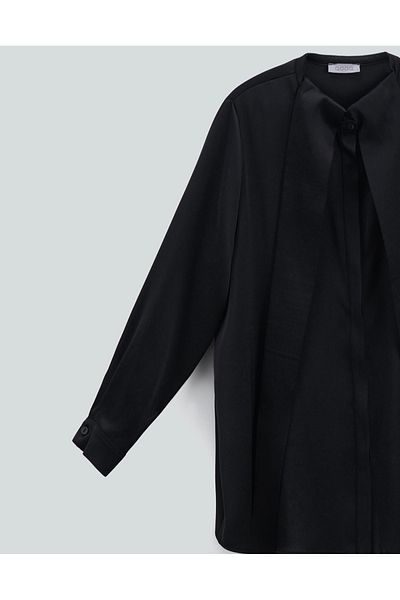 QOOQ STORE قميص رقبة QOOQ أسود