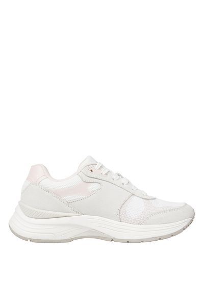 Tommy Hilfiger Ecru Γυναικείο Δερμάτινο Sneaker FW0FW07704PQT