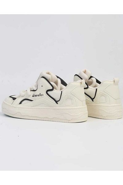 Benetton MEGA PANTOFI BNI-10100 BEJ NEGRU BENETTON SPORT
