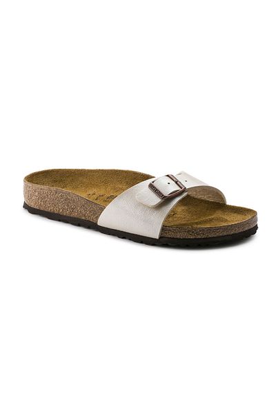 Birkenstock Cremefarbene Madrid-Hausschuhe für Unisex 94151