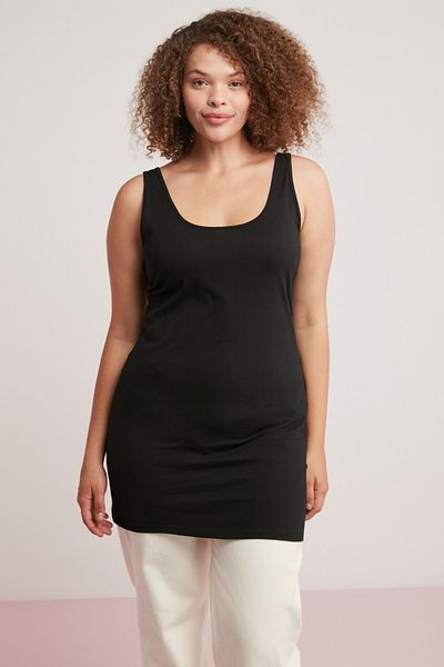 ETHIQUET Veronica Damskie W Pełni Dopasowane Grube Paski Czarne Body Plus Size