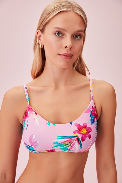 SUWEN Gładka góra od bikini typu bralette