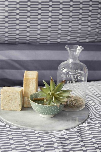 Nautica Home طقم وسادة غطاء لحاف فردي من القطن بنسبة 100% باللون الرمادي