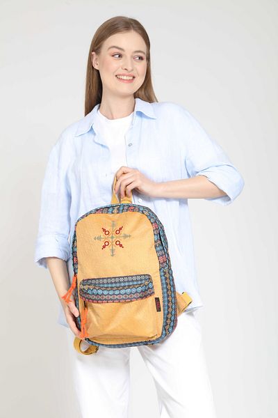 Street Bag Σακίδιο πλάτης Nubi Ethnic Αυθεντικό Μποέμ με κεντημένο σχέδιο Καθημερινή χρήση ταξιδιού