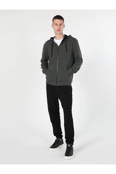 Colin's Hanorac pentru bărbați, verde, cu glugă, cu croiala normală - Cl 1045425