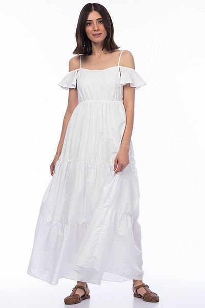 Pitti فستان أبيض نسائي 51005