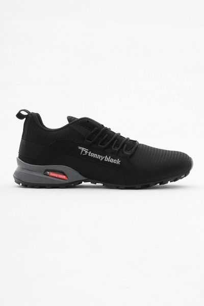 Tonny Black Schwarzer, geräucherter, bequemer Herren-Schnürsneaker mit Thermosohle