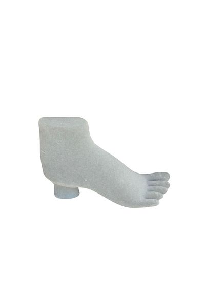 ÖZER KUTU Foot Shaped Suede Anklet and Bracelet Stand Mannequin Gray