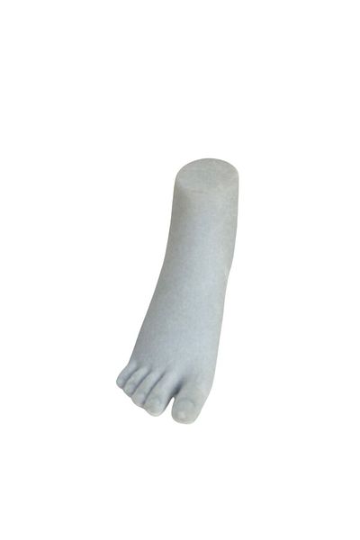 ÖZER KUTU Foot Shaped Suede Anklet and Bracelet Stand Mannequin Gray