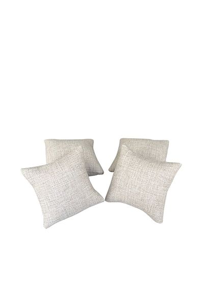 ÖZER KUTU Pillow Organizer (4 PCS) Wicker Linen Bracelet & Clock And Handcuffs 8x8 Cm