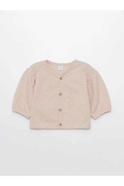 LC Waikiki LCW baby Bebe Lapel Basic Baby Girl Cardigan