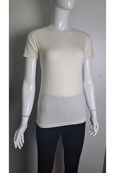 Alfa Ecru Women's Body - Short Sleeve and Crew Neck