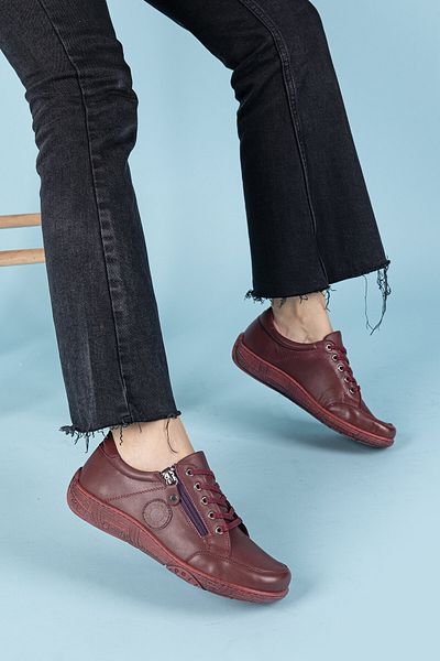 Getcho Pantofi Casual damă Cosmina Rosii Claret Piele Veratica
