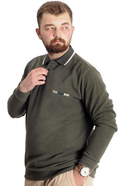 ModeXL Polo de transpirație pentru bărbați Mode XL, mărime mare, Thessaloniki Mode 23448 kaki