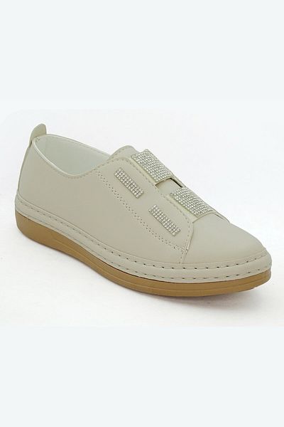 LETAO Marly Anatomical Leather Γυναικείο Sneaker - Fusped Comfort Sole, Elastic Casual Shoes