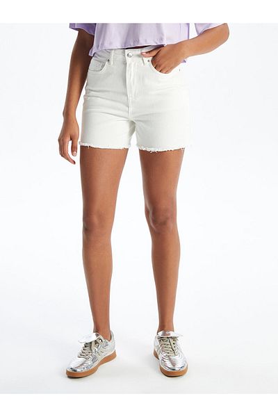 LC Waikiki Ripped Detailed Slim Fit Women's Jean Shorts