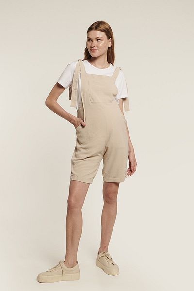 LYN MAMA JANIE Short Maternity Salopet with Adjustable Straps and Tie-Ups
