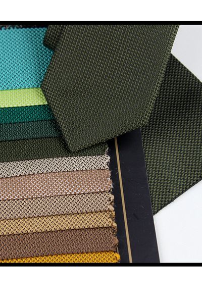 Varetta Men's Khaki Green Dobby Eyelet Patterned Narrow Handkerchief Tie