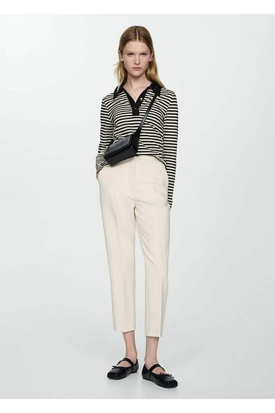 MANGO Woman nohavice s detailom batérie