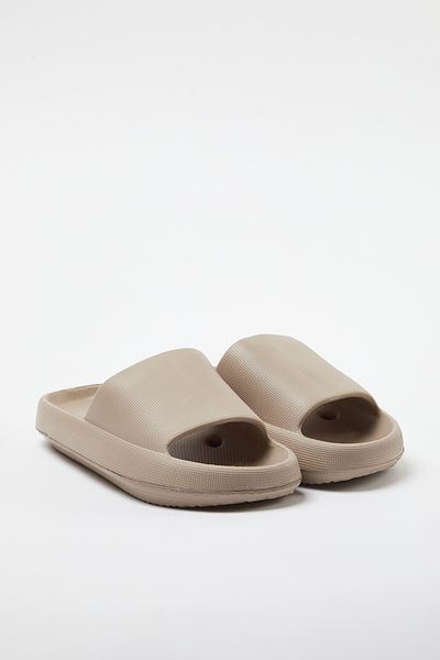 TRENDYOL SHOES Klapki basenowe damskie Mink Platformform Takss24Te00013