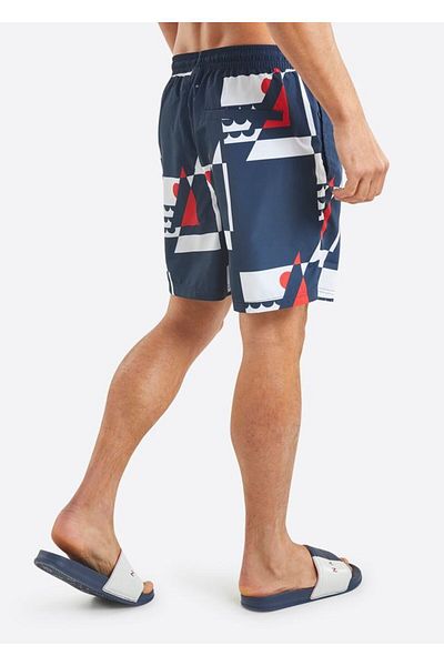 Nautica شورت سباحة للرجال باللون الأزرق الداكن - N1M01633