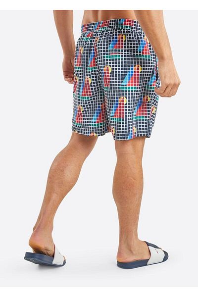 Nautica شورت سباحة للرجال باللون الأزرق الداكن - N1M01675
