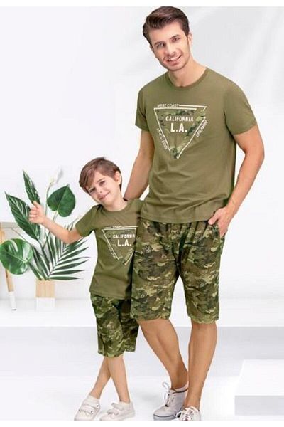 Arnetta Set bermude LA Camouflage kaki pentru băiat