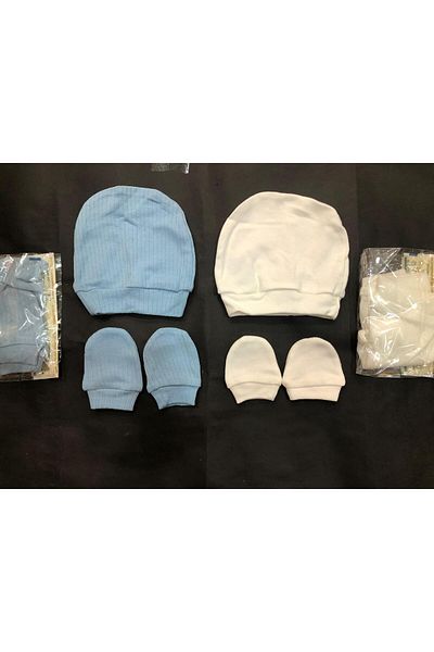 Pearly 2 Pack 6 Piece Baby Hat and Gloves Set