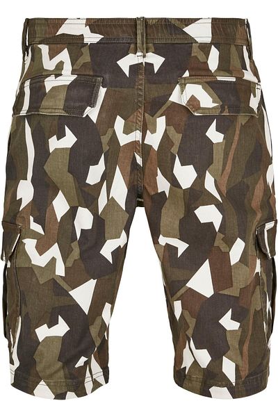 Urban Classics Herren Geometric Camo Stretch Twill Cargo Shorts