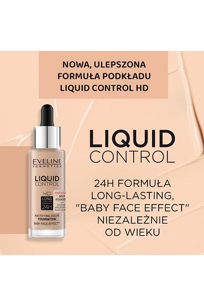 Eveline Cosmetics Vegan Collagen Foundation with Niacinamide - Liquid Control with Dropper
