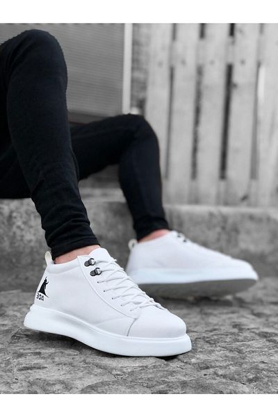 BOUIS Ανδρική λευκή καθημερινή άνετη σόλα Casual αθλητικά παπούτσια Κομψά ψηλή σόλα Lifestyle Classic αθλητικά παπούτσια