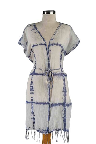 Dosimira Navy Blue Batik Kimono