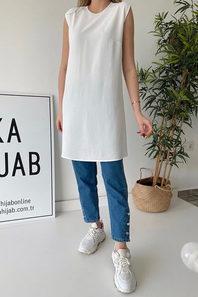 Ka Hijab ملابس داخلية تونيك بيضاء