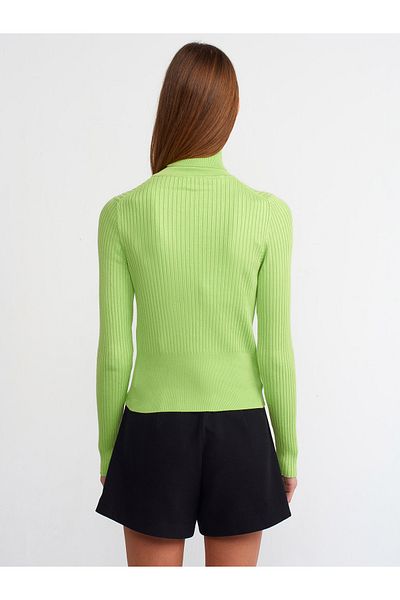 Dilvin 1297 Basic-Pullover mit Rollkragen und Cord-Apple Y