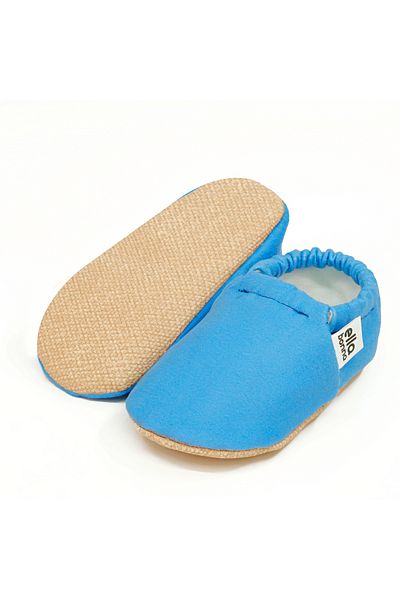 Ella Bonna Blaue Babyschuhe – rutschfeste Sohle, Hausschuhe für Zuhause, Hausschuhe für Kinderzimmer