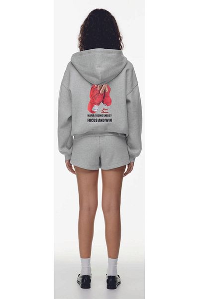 LAURELS Unisex Oversize Hooded Sweatshirt - Focus And Win Zippered, Seasonal