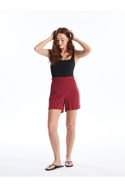 LC Waikiki Women's Straight Shorts - Elastic Waist