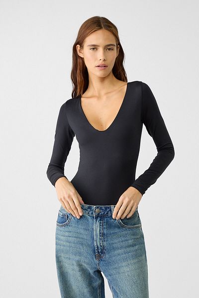 Stradivarius V-Neck Polyamide Body