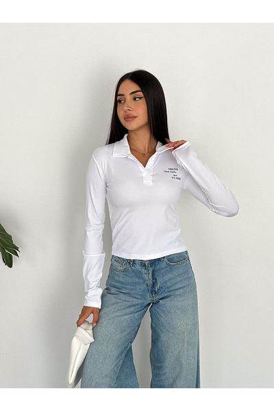 Noa Noa نيويورك مطبوعة - سويت شيرت قصير الأكمام بياقة مكتوبة
