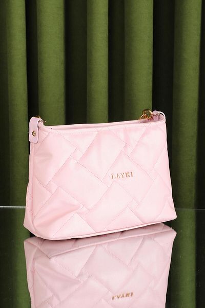 layki Cesato Powder Colored Zippered 3-Compartment Soft Leather Women's Handbag
