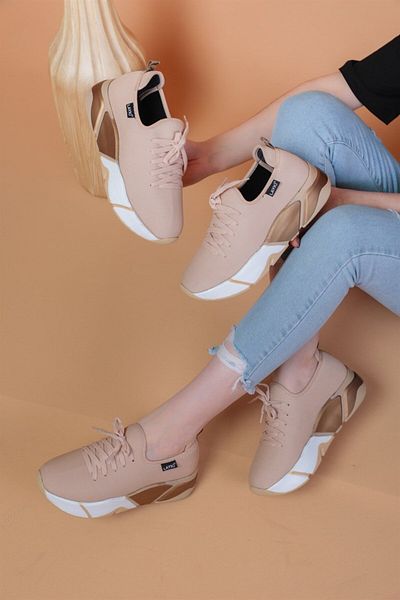 layki Pantofi sport de culoare bej Popi