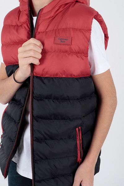 AHENGİM Boy's Trend Puffer Vest - Garnished Ak 216364